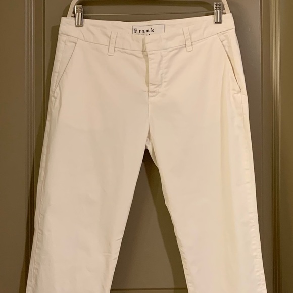 Frank & Eileen Wicklow The Italian Chino Performance Twill in White Pants Size 8 - Picture 4 of 15